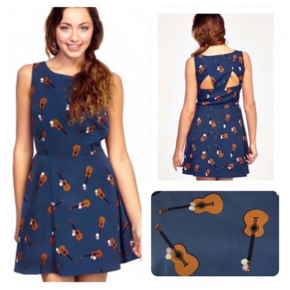 ModCloth Sugarhill ukelele skater dress